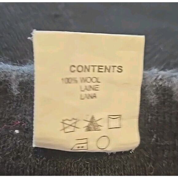 Kangol Black Wool Blanket Stripes Scarf 10.5" x 65" - Picture 8 of 8